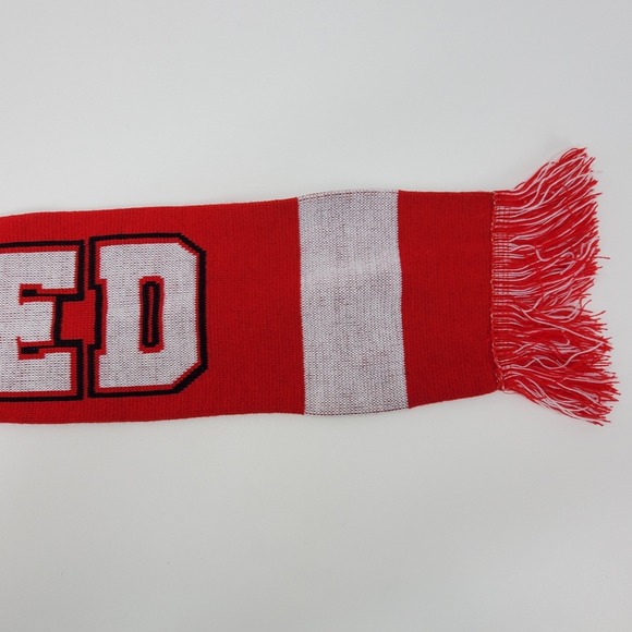 Cornell University Big Red Hockey Beanie Hat and Scarf Set Red White Black Knit - Picture 5 of 16